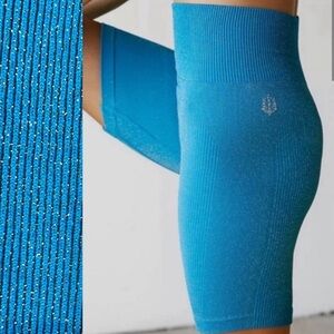 Free People Blue Bike Shorts